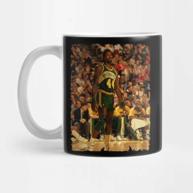 Michael Cage /// Michael Cage Vintage Design Of Basketball /// 70s by Statman Sports